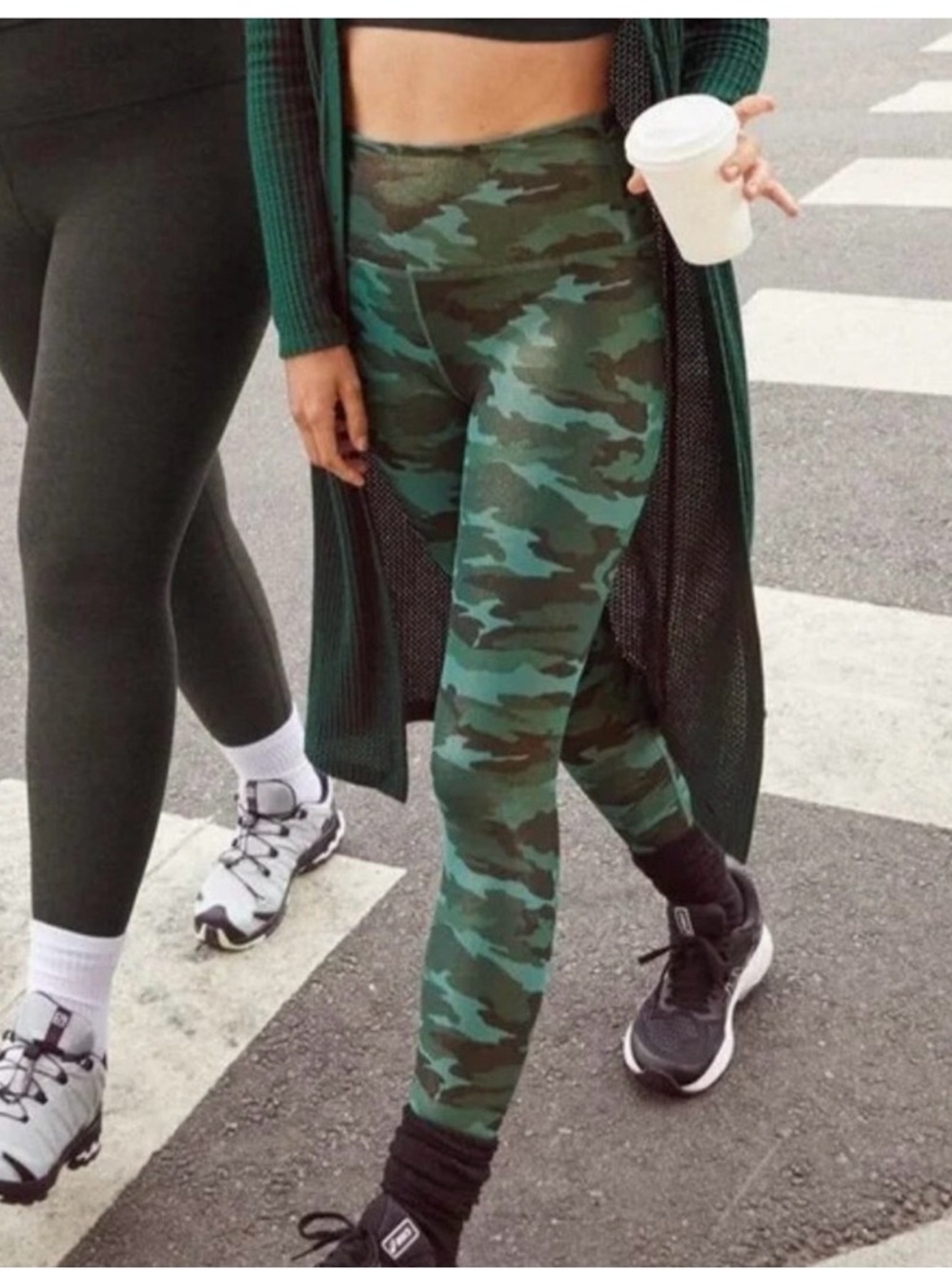 Beyond Yoga Green Camo Dust Lux Powershine High Waisted Leggings - Picture 3 of 10